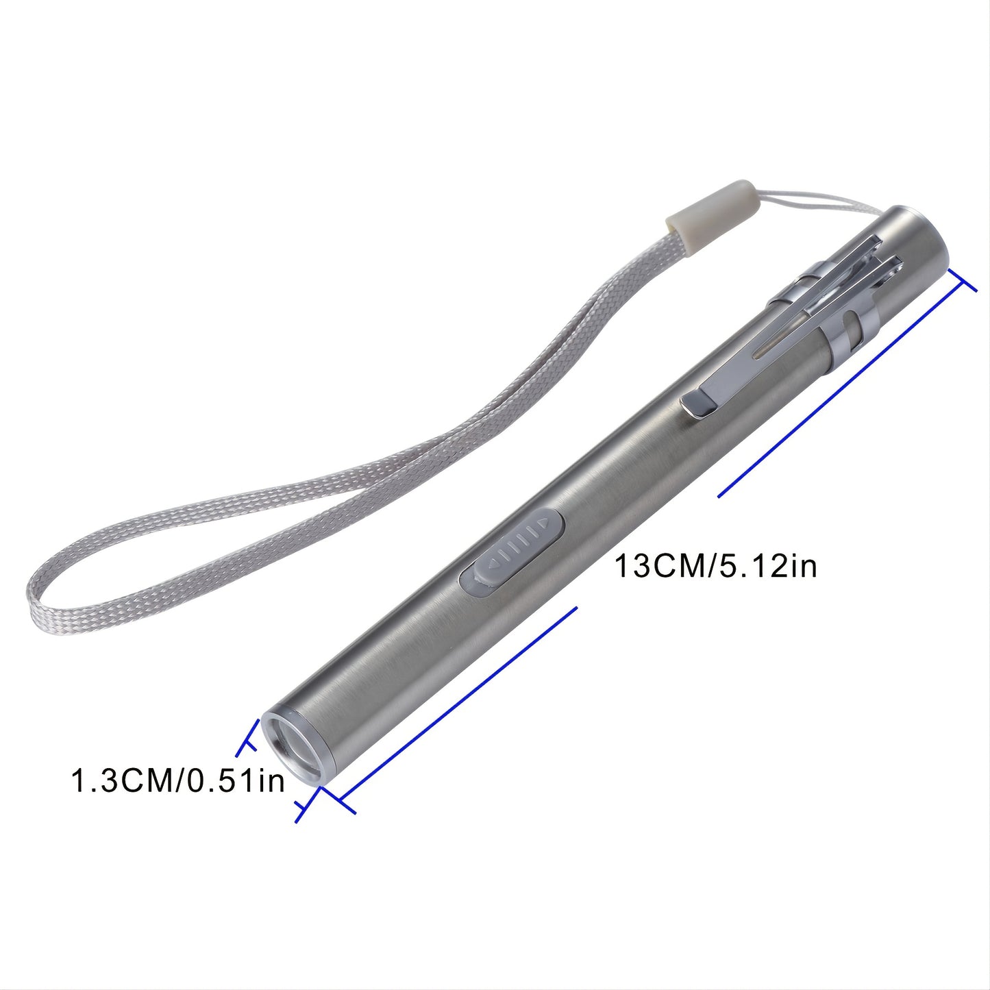 2pcs High Lumen USB Rechargeable Mini LED Flashlight - Portable Pen Light for Outdoor and Emergency Use